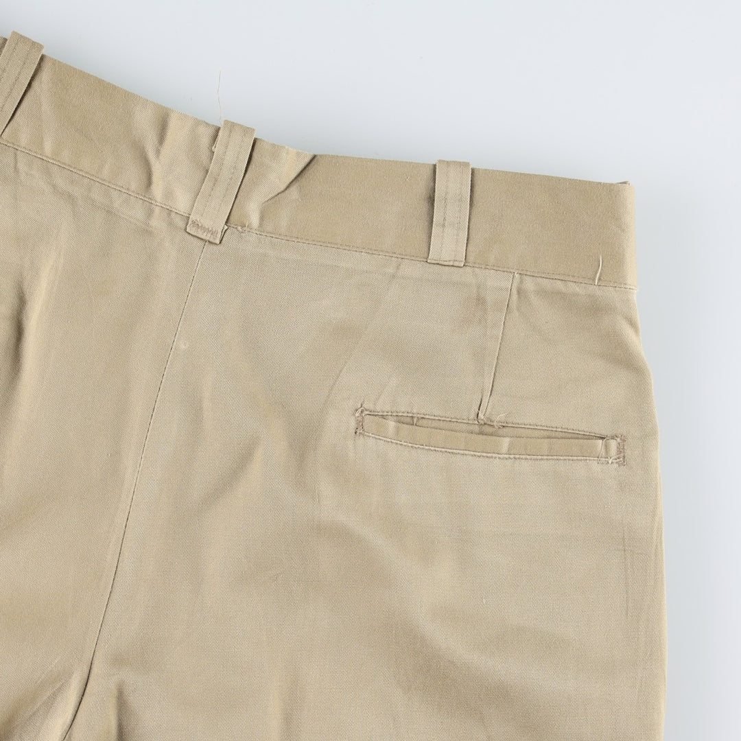 1970'S US Military Issue Dress Pants/Slacks, Made in USA, Size 33x32 (Men's W32 equivalent), Vintage. unclear Khaki type beige Vintage Second Hand
