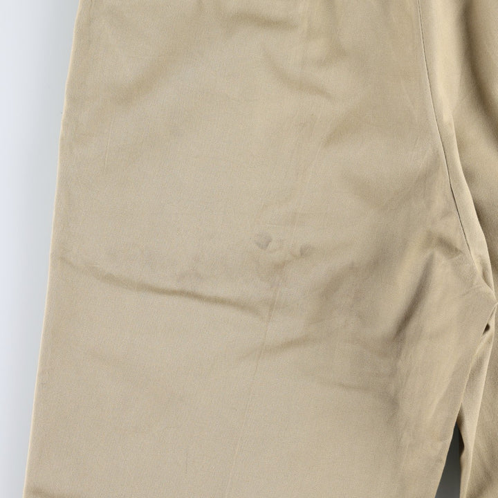 1970'S US Military Issue Dress Pants/Slacks, Made in USA, Size 33x32 (Men's W32 equivalent), Vintage. unclear Khaki type beige Vintage Second Hand