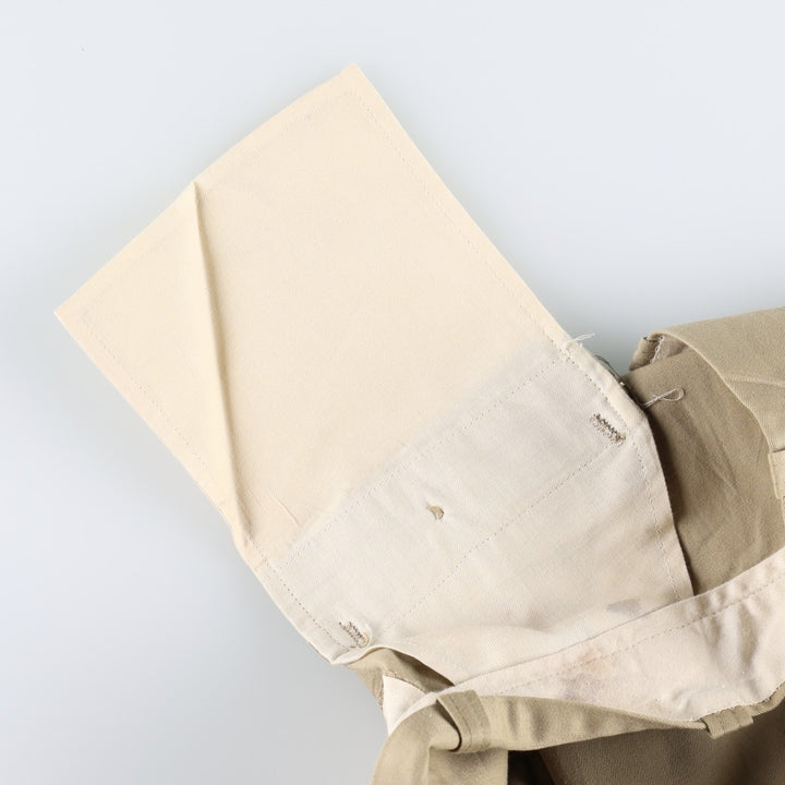 1970'S US Military Issue Dress Pants/Slacks, Made in USA, Size 33x32 (Men's W32 equivalent), Vintage. unclear Khaki type beige Vintage Second Hand