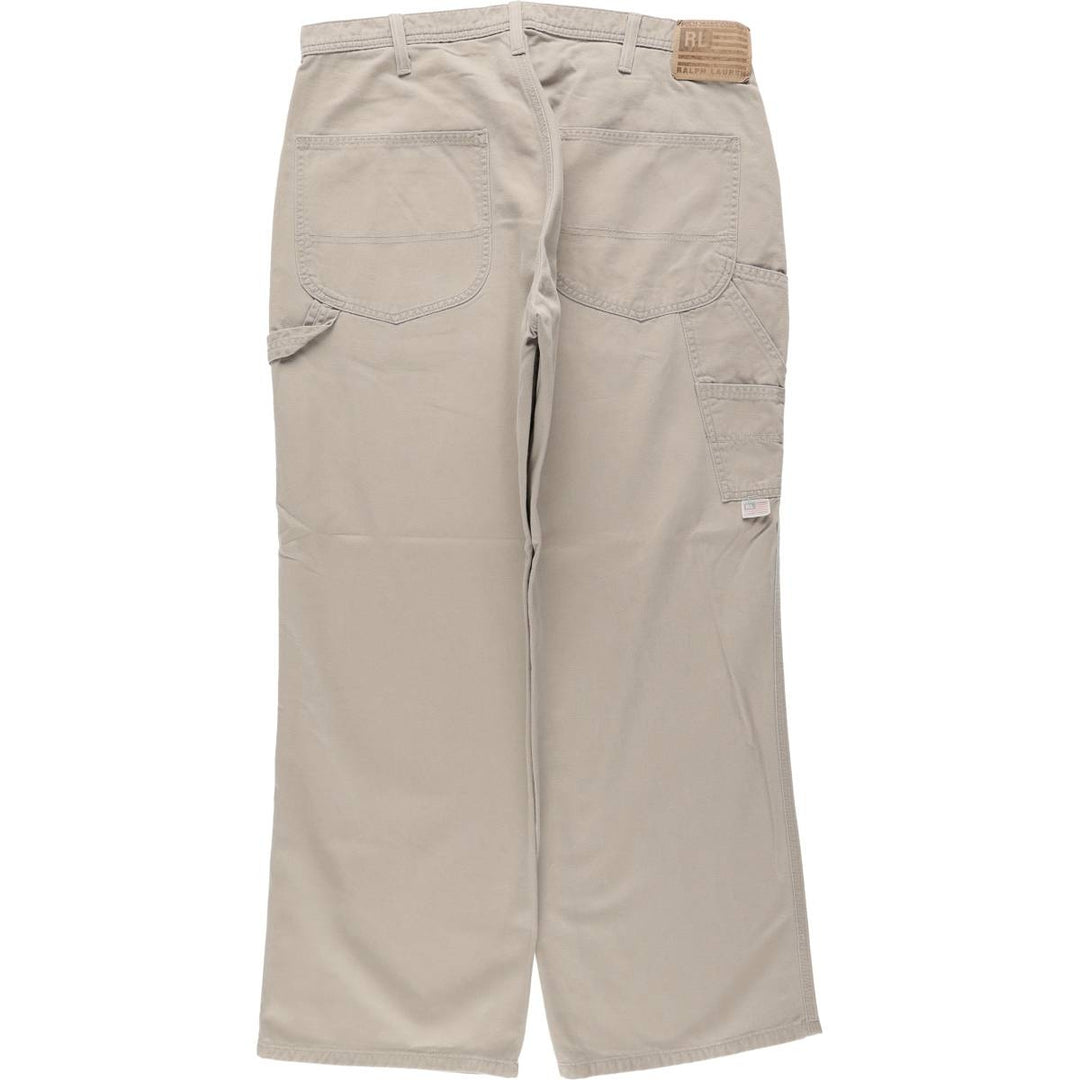 2000'S Ralph Lauren POLO JEANS COMPANY Painter Pants, Men's W36 (approx.) cotton Beige type Vintage Second Hand