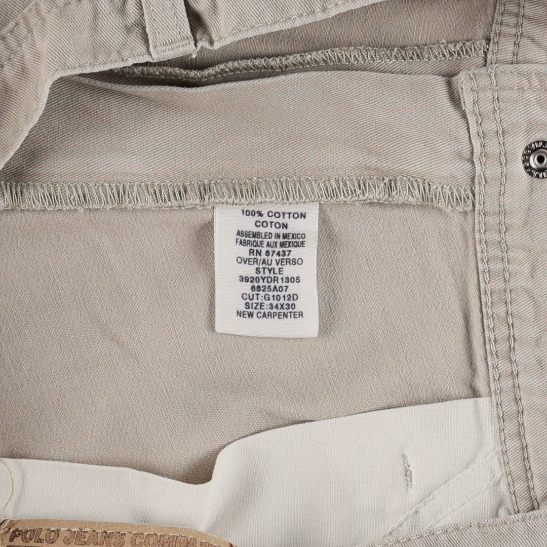2000'S Ralph Lauren POLO JEANS COMPANY Painter Pants, Men's W36 (approx.) cotton Beige type Vintage Second Hand