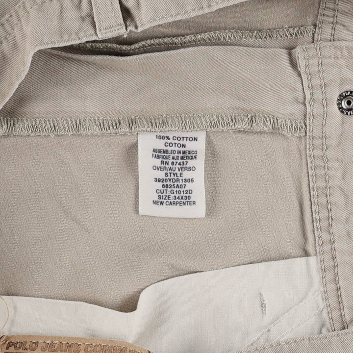 2000'S Ralph Lauren POLO JEANS COMPANY Painter Pants, Men's W36 (approx.) cotton Beige type Vintage Second Hand