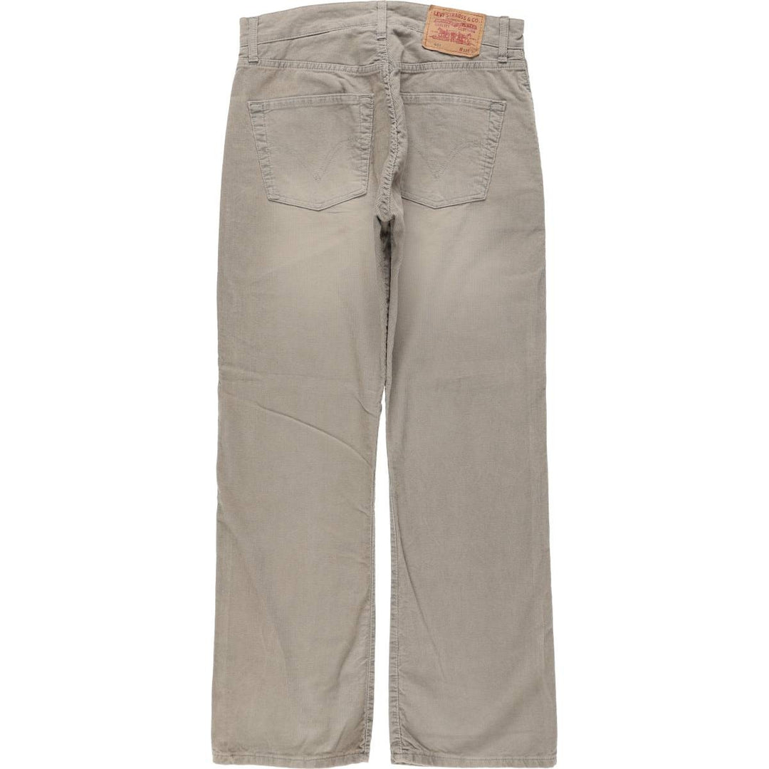 Levi's 401 2146 Euro Model Corduroy Pants, Men's Size W32 (approx.) cotton gray type Vintage Second Hand