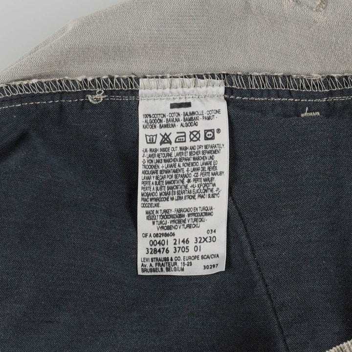 Levi's 401 2146 Euro Model Corduroy Pants, Men's Size W32 (approx.) cotton gray type Vintage Second Hand