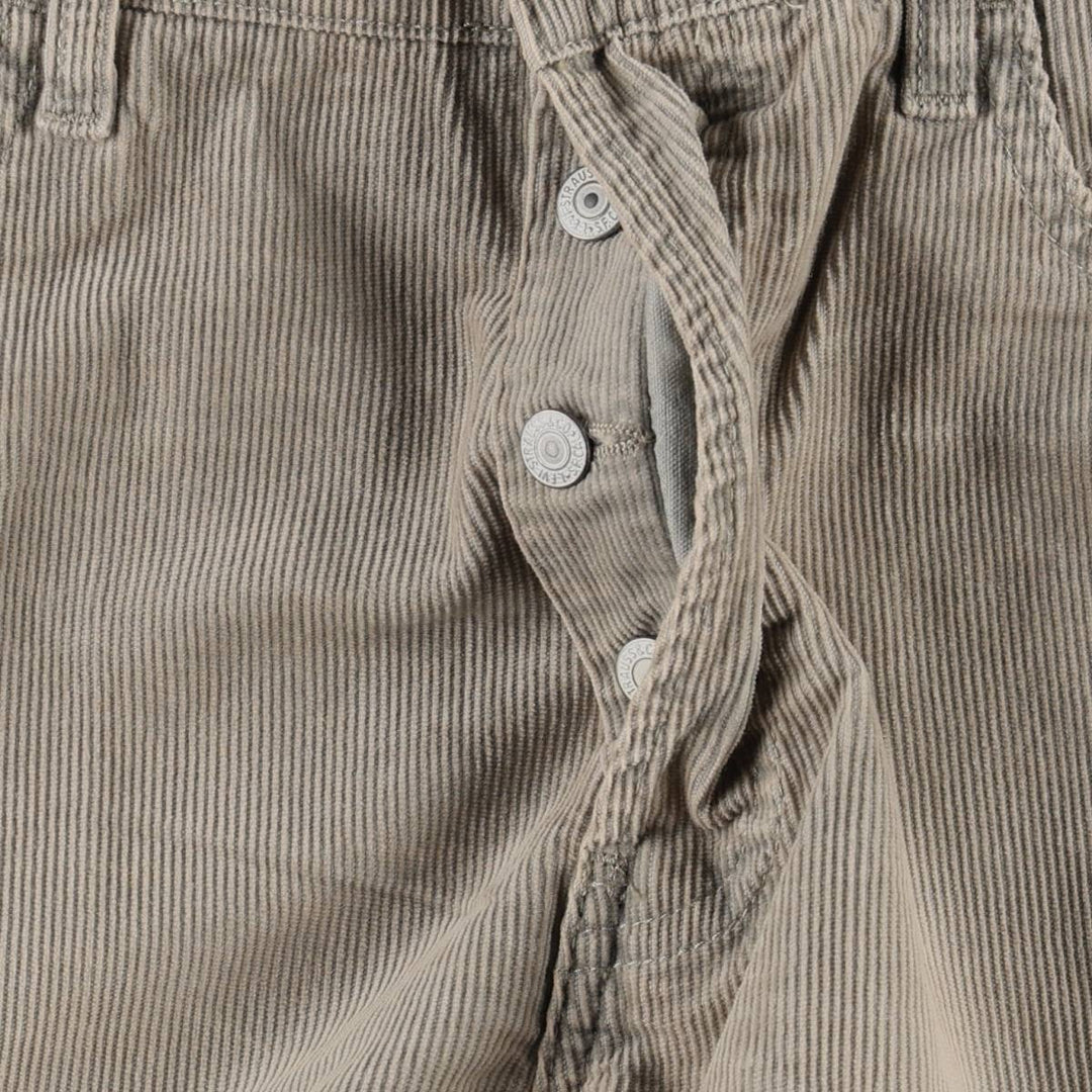 Levi's 401 2146 Euro Model Corduroy Pants, Men's Size W32 (approx.) cotton gray type Vintage Second Hand