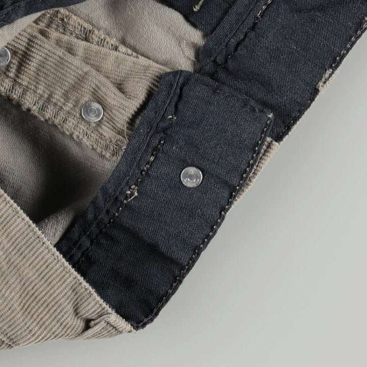 Levi's 401 2146 Euro Model Corduroy Pants, Men's Size W32 (approx.) cotton gray type Vintage Second Hand