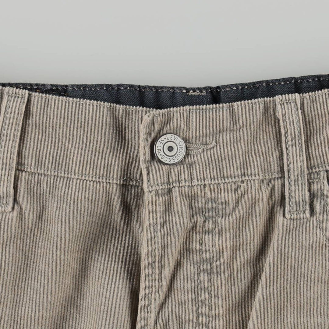 Levi's 401 2146 Euro Model Corduroy Pants, Men's Size W32 (approx.) cotton gray type Vintage Second Hand