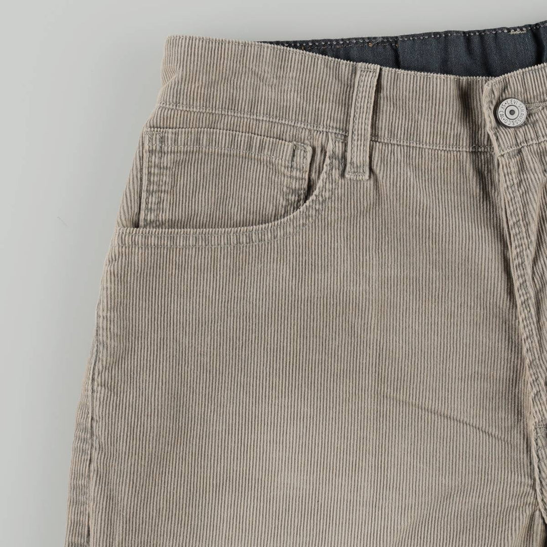 Levi's 401 2146 Euro Model Corduroy Pants, Men's Size W32 (approx.) cotton gray type Vintage Second Hand