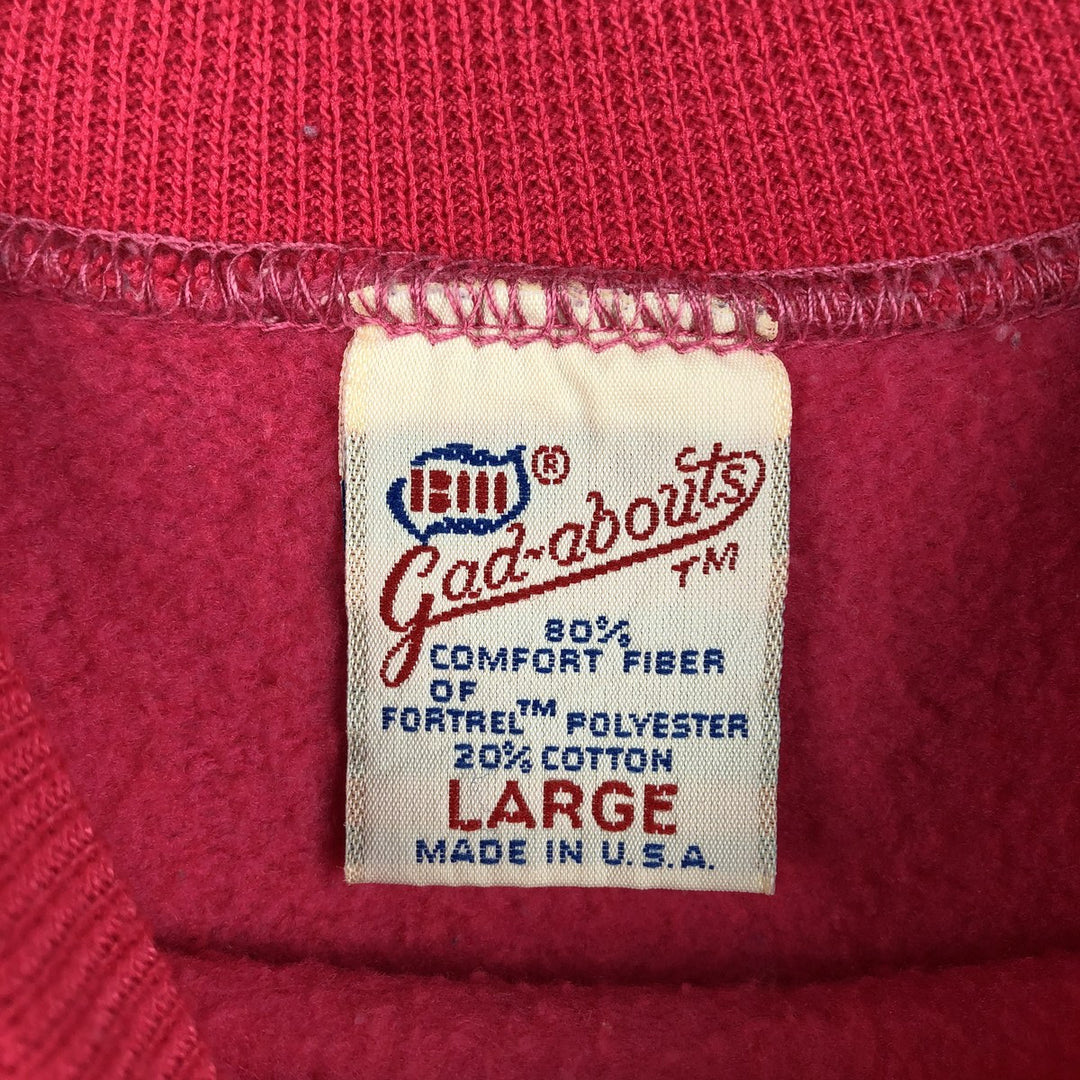 70'S Gad-abouts McGREGOR Print Sweatshirt, Made in USA, Women's Size L (Equivalent), Vintage polyester pink type Vintage Second Hand