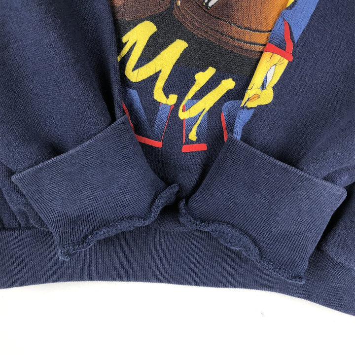 90'S Looney Tunes Tweety character sweatshirt, women's size M equivalent, vintage. unclear navy blue type Vintage Second Hand