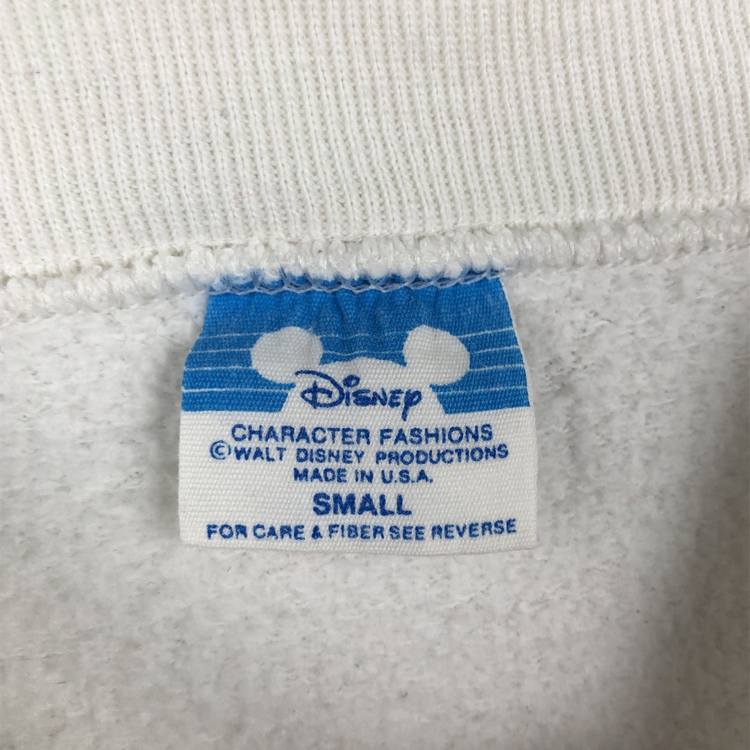 1980'S Disney Mickey Mouse Character Sweatshirt, Made in USA, Women's Size S (Equivalent), Vintage polyester white type Vintage Second Hand
