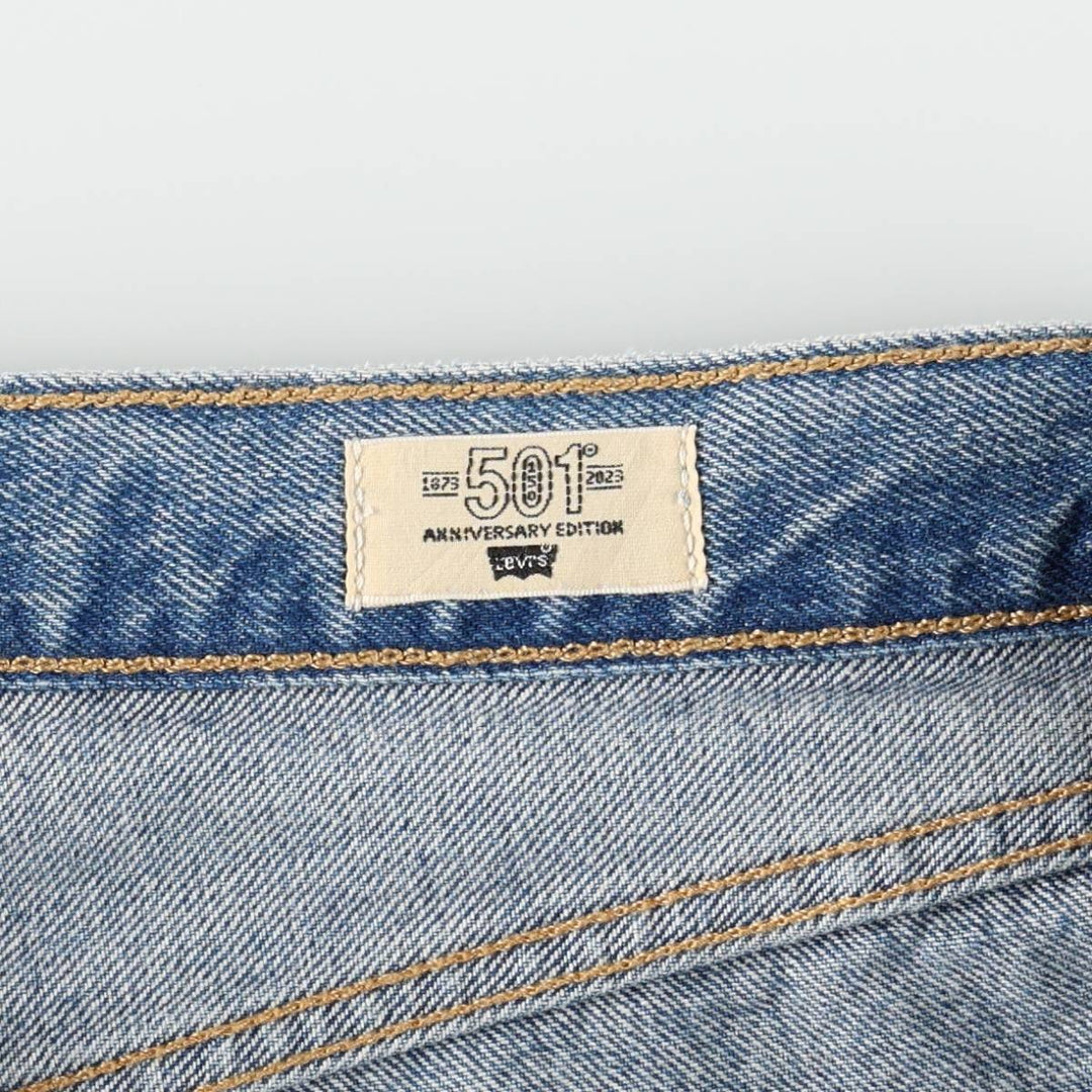 Levi's 501 R '90'S Patchwork Straight Denim Pants, Women's XL (equivalent to W31) cotton blue type Vintage Second Hand