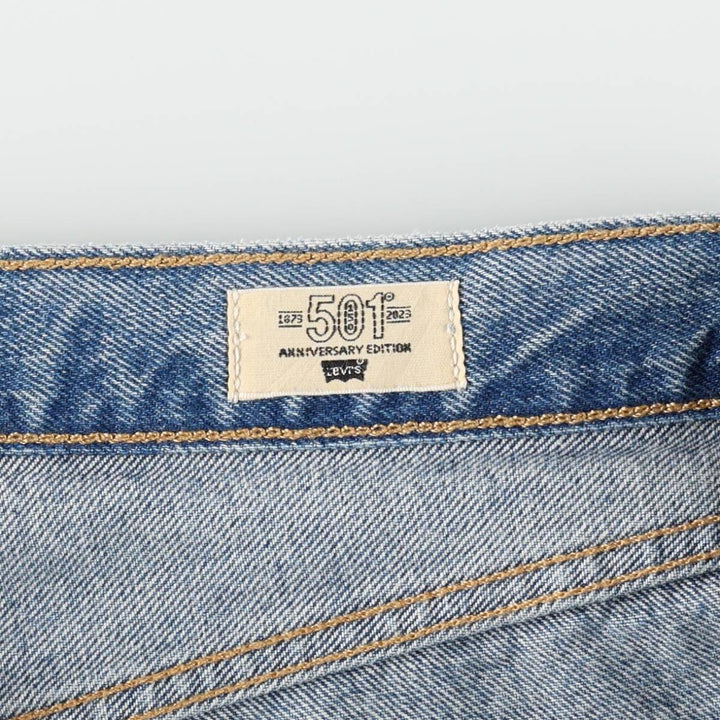 Levi's 501 R '90'S Patchwork Straight Denim Pants, Women's XL (equivalent to W31) cotton blue type Vintage Second Hand