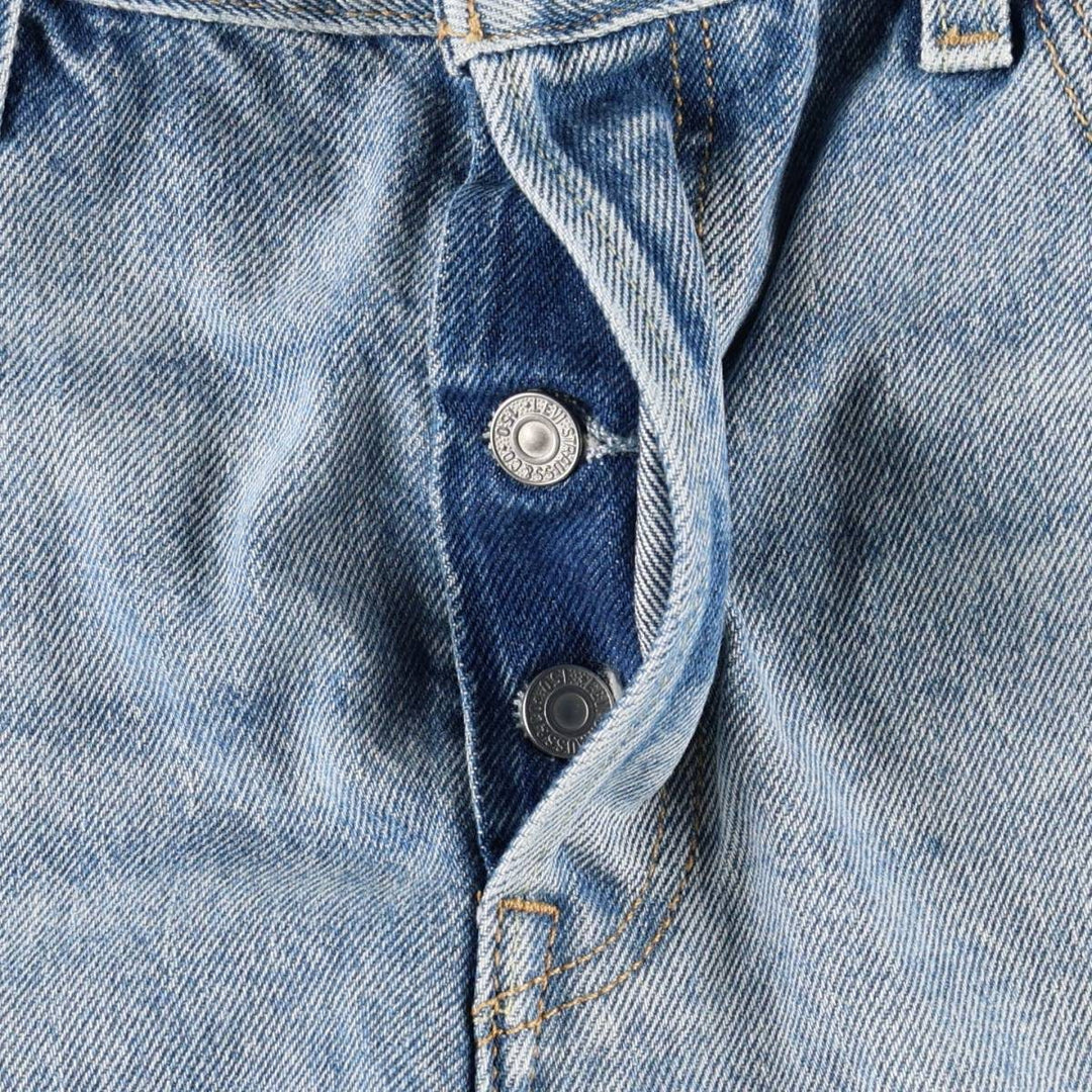 Levi's 501 R '90'S Patchwork Straight Denim Pants, Women's XL (equivalent to W31) cotton blue type Vintage Second Hand