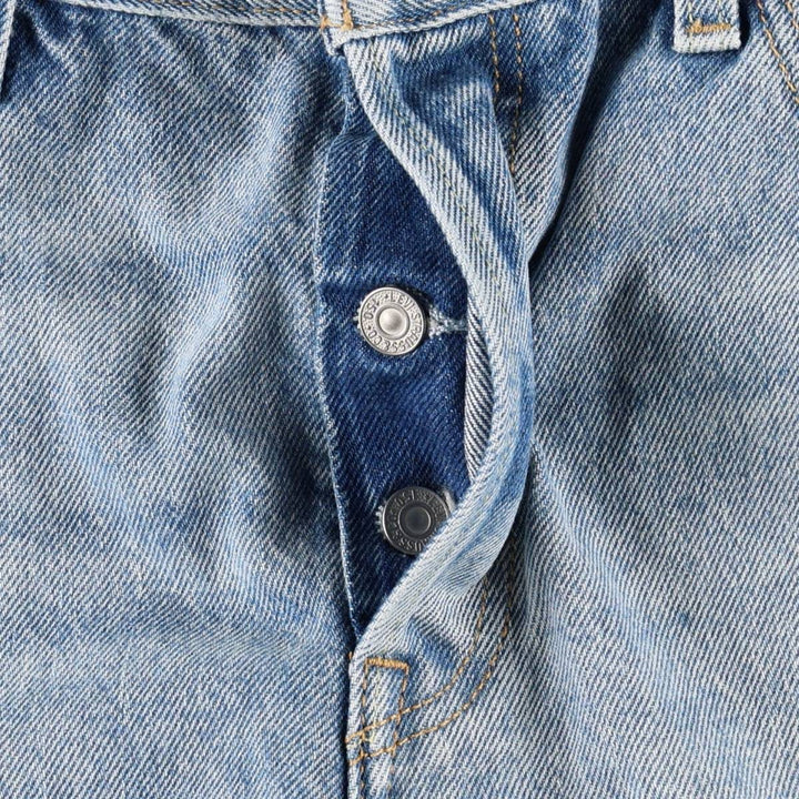 Levi's 501 R '90'S Patchwork Straight Denim Pants, Women's XL (equivalent to W31) cotton blue type Vintage Second Hand