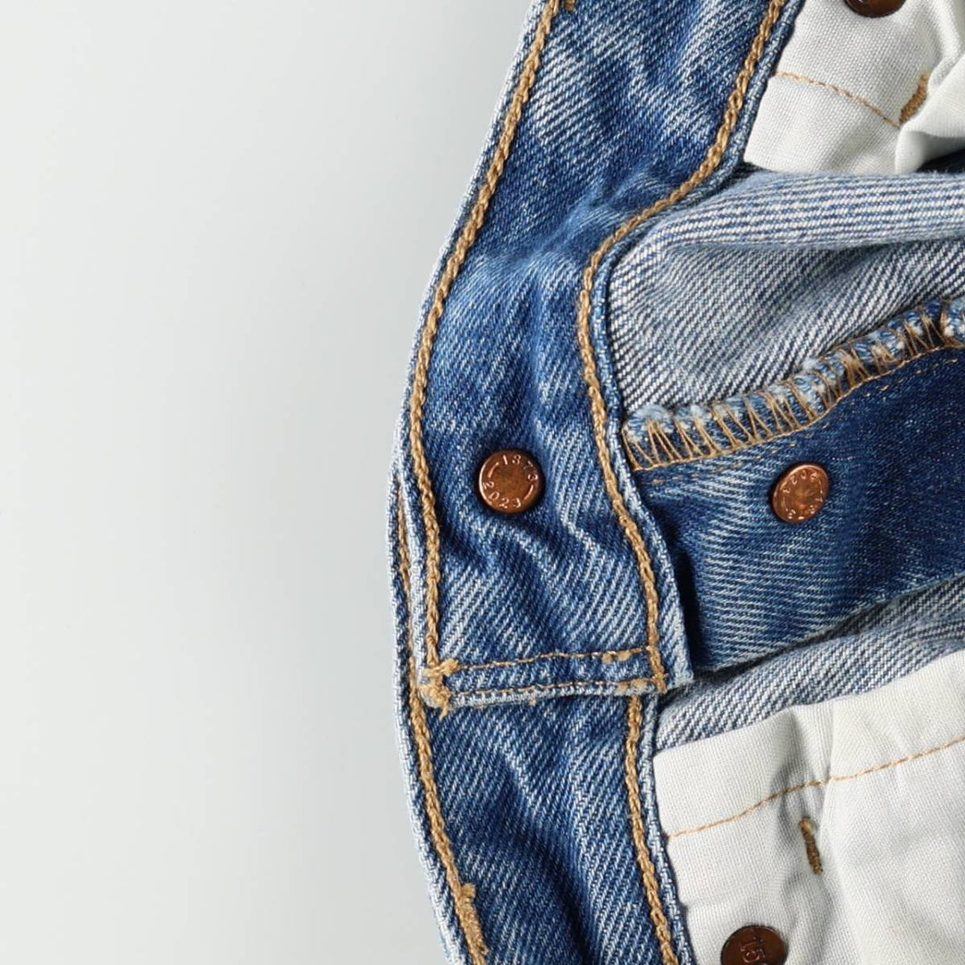 Levi's 501 R '90'S Patchwork Straight Denim Pants, Women's XL (equivalent to W31) cotton blue type Vintage Second Hand