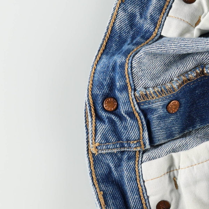 Levi's 501 R '90'S Patchwork Straight Denim Pants, Women's XL (equivalent to W31) cotton blue type Vintage Second Hand