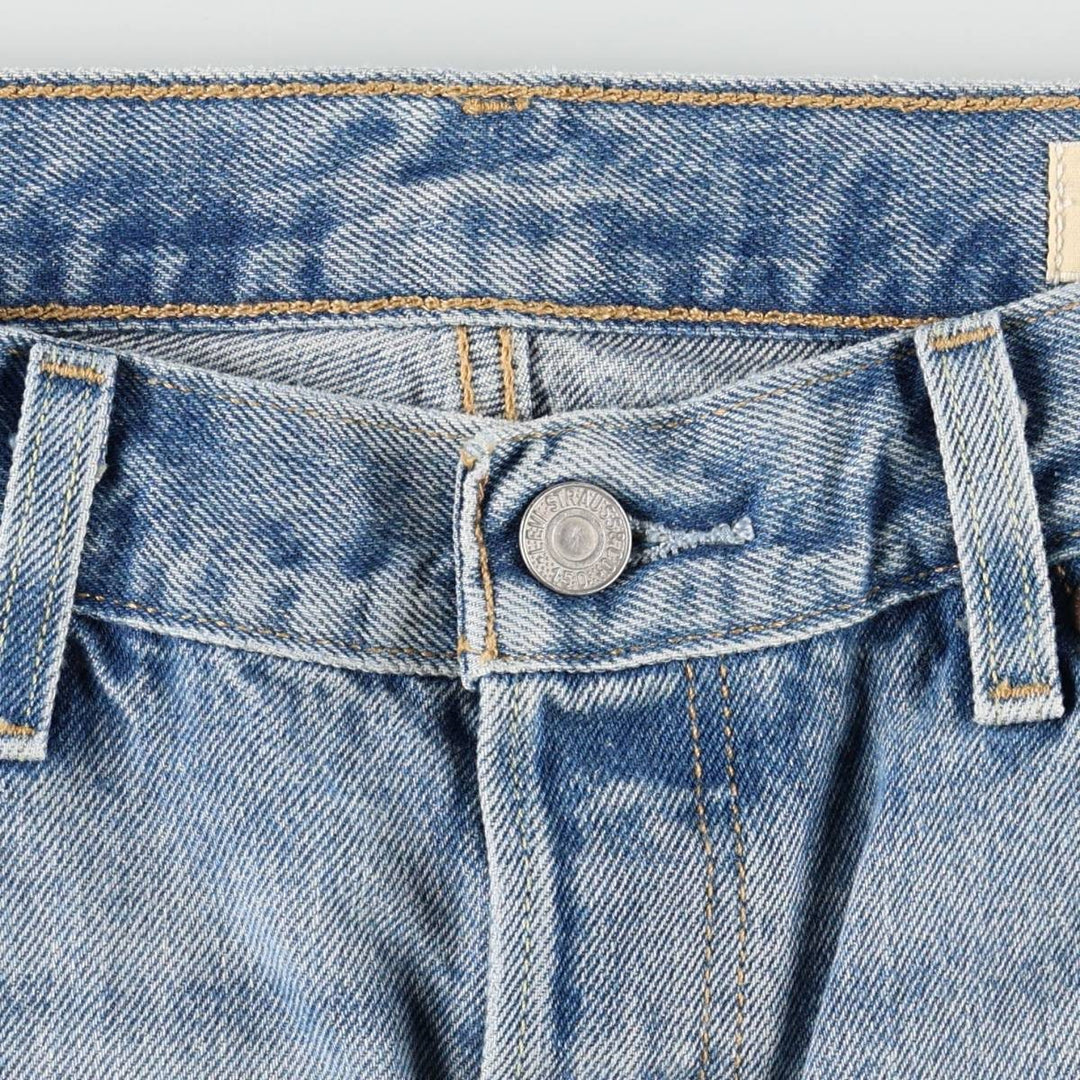 Levi's 501 R '90'S Patchwork Straight Denim Pants, Women's XL (equivalent to W31) cotton blue type Vintage Second Hand