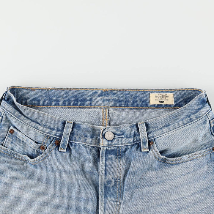 Levi's 501 R '90'S Patchwork Straight Denim Pants, Women's XL (equivalent to W31) cotton blue type Vintage Second Hand