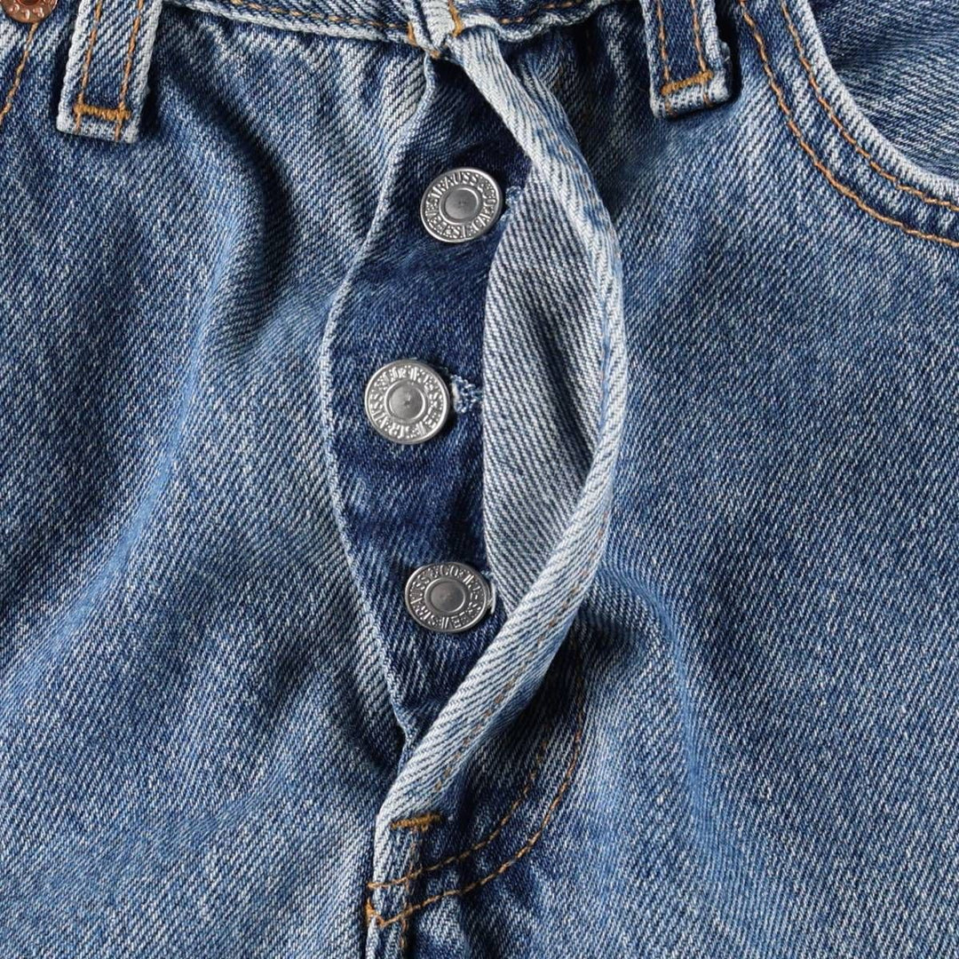 2000'S Levi's 701-0193 STUDENT Straight Denim Pants, Made in USA, Women's Size L (W27 equivalent) cotton blue type Vintage Second Hand
