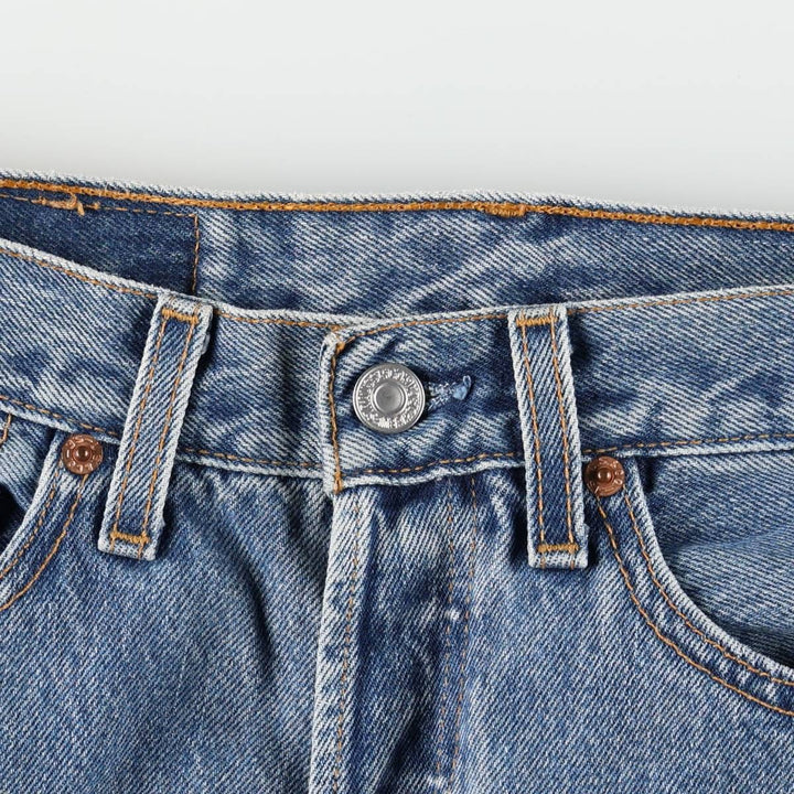 2000'S Levi's 701-0193 STUDENT Straight Denim Pants, Made in USA, Women's Size L (W27 equivalent) cotton blue type Vintage Second Hand