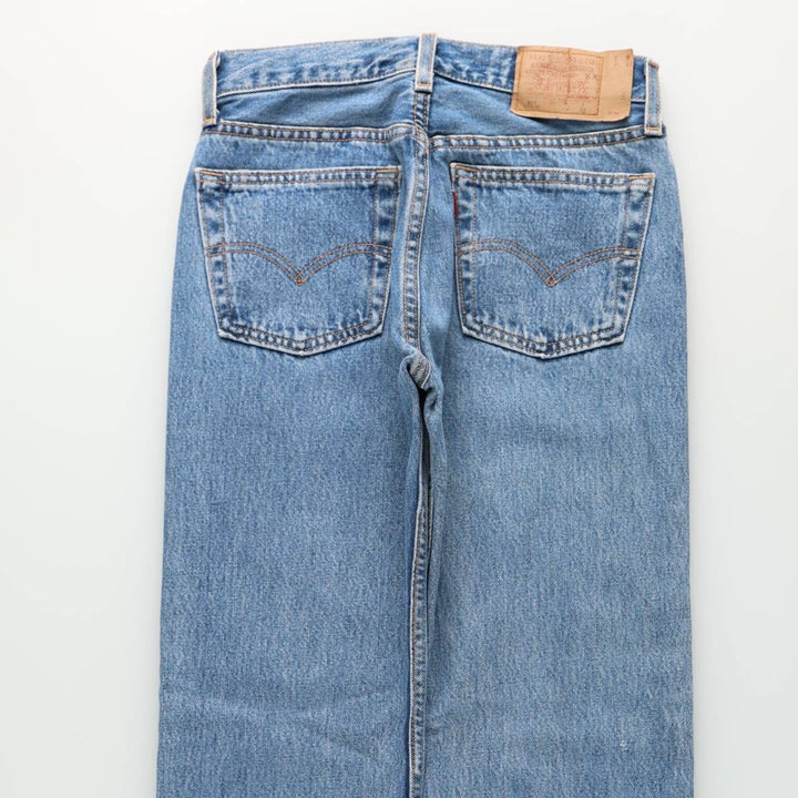 2000'S Levi's 701-0193 STUDENT Straight Denim Pants, Made in USA, Women's Size L (W27 equivalent) cotton blue type Vintage Second Hand