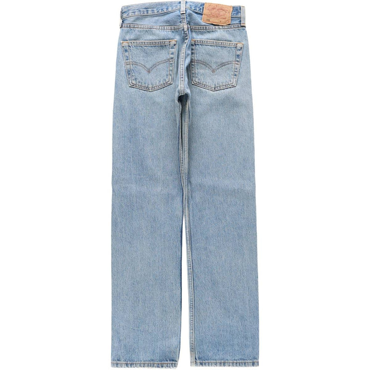1990'S Levi's 501-0114 Straight Denim Pants, Made in USA, Women's Size L (equivalent to W28), Vintage cotton blue type Vintage Second Hand