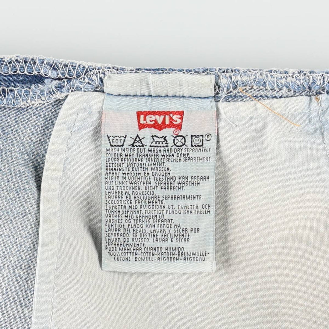 1990'S Levi's 501-0114 Straight Denim Pants, Made in USA, Women's Size L (equivalent to W28), Vintage cotton blue type Vintage Second Hand