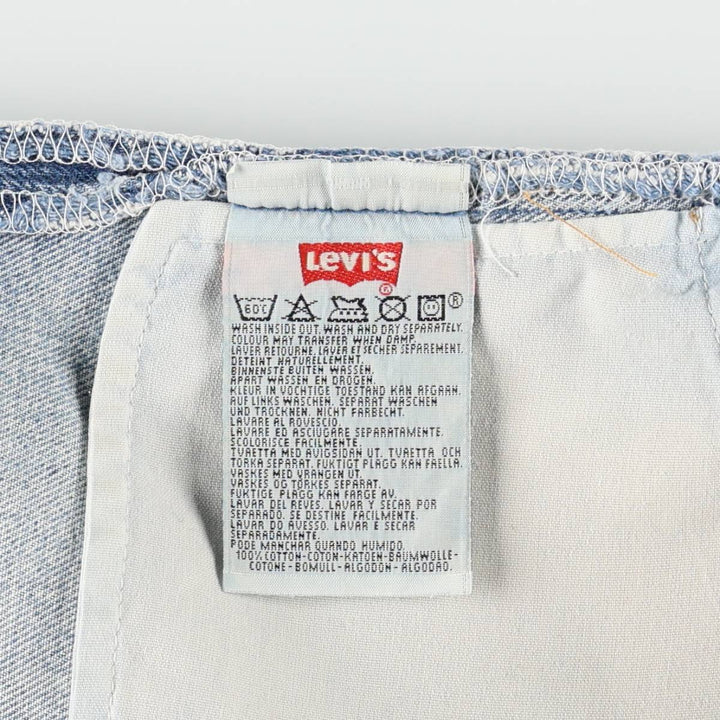 1990'S Levi's 501-0114 Straight Denim Pants, Made in USA, Women's Size L (equivalent to W28), Vintage cotton blue type Vintage Second Hand