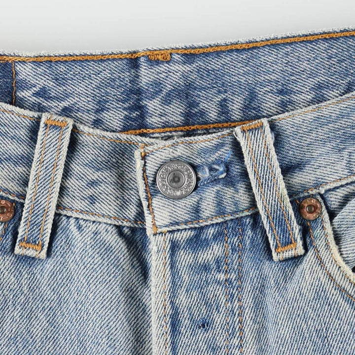 1990'S Levi's 501-0114 Straight Denim Pants, Made in USA, Women's Size L (equivalent to W28), Vintage cotton blue type Vintage Second Hand