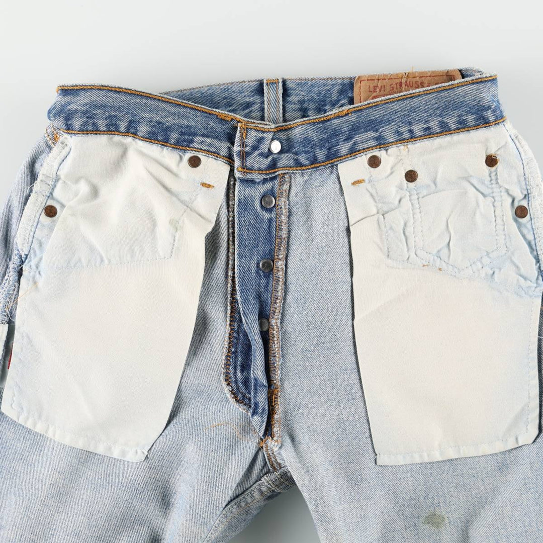1990'S Levi's 501-0114 Straight Denim Pants, Made in USA, Women's Size L (equivalent to W28), Vintage cotton blue type Vintage Second Hand