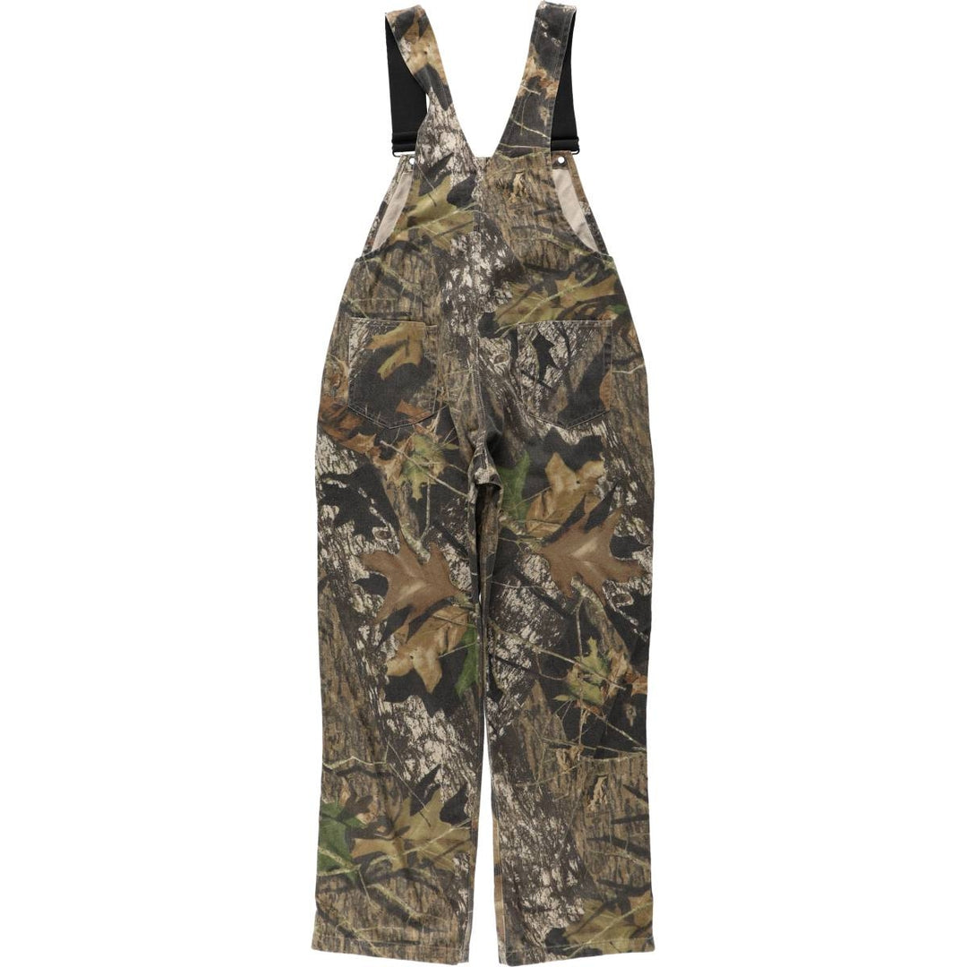 MOSSY OAK FieldStaff Camouflage Pattern Real Tree Camo Overalls Women's L (equivalent to W28) cotton Khaki type brown Vintage Second Hand
