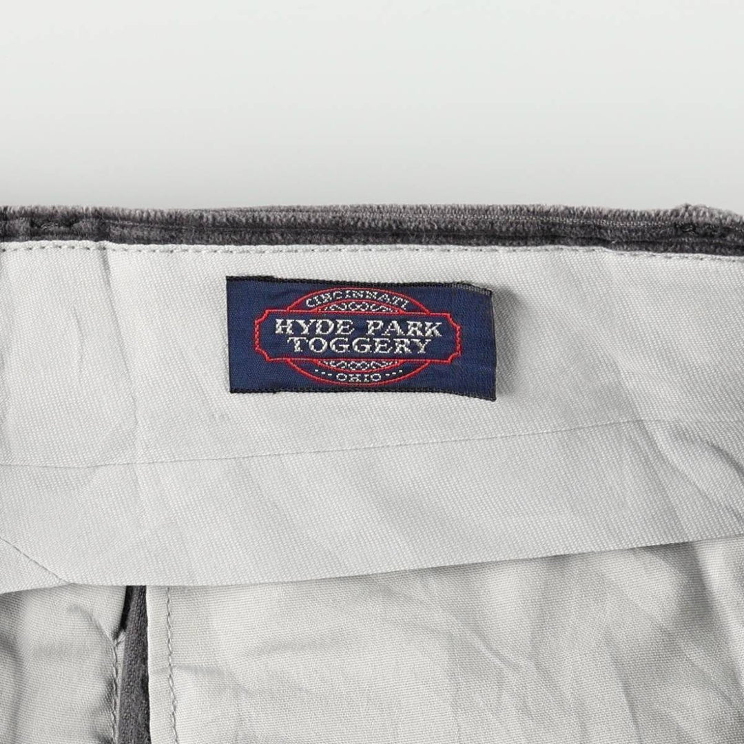 Hyde Park Toggery Corduroy Pants, Made in USA, Men's Size W37 (approx.) unclear Charcoal Vintage Second Hand