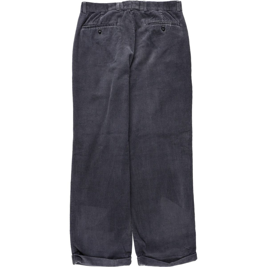Louis Raphael BRAGGI Two-pleat Corduroy Pants, Men's Size W32 cotton Charcoal Vintage Second Hand