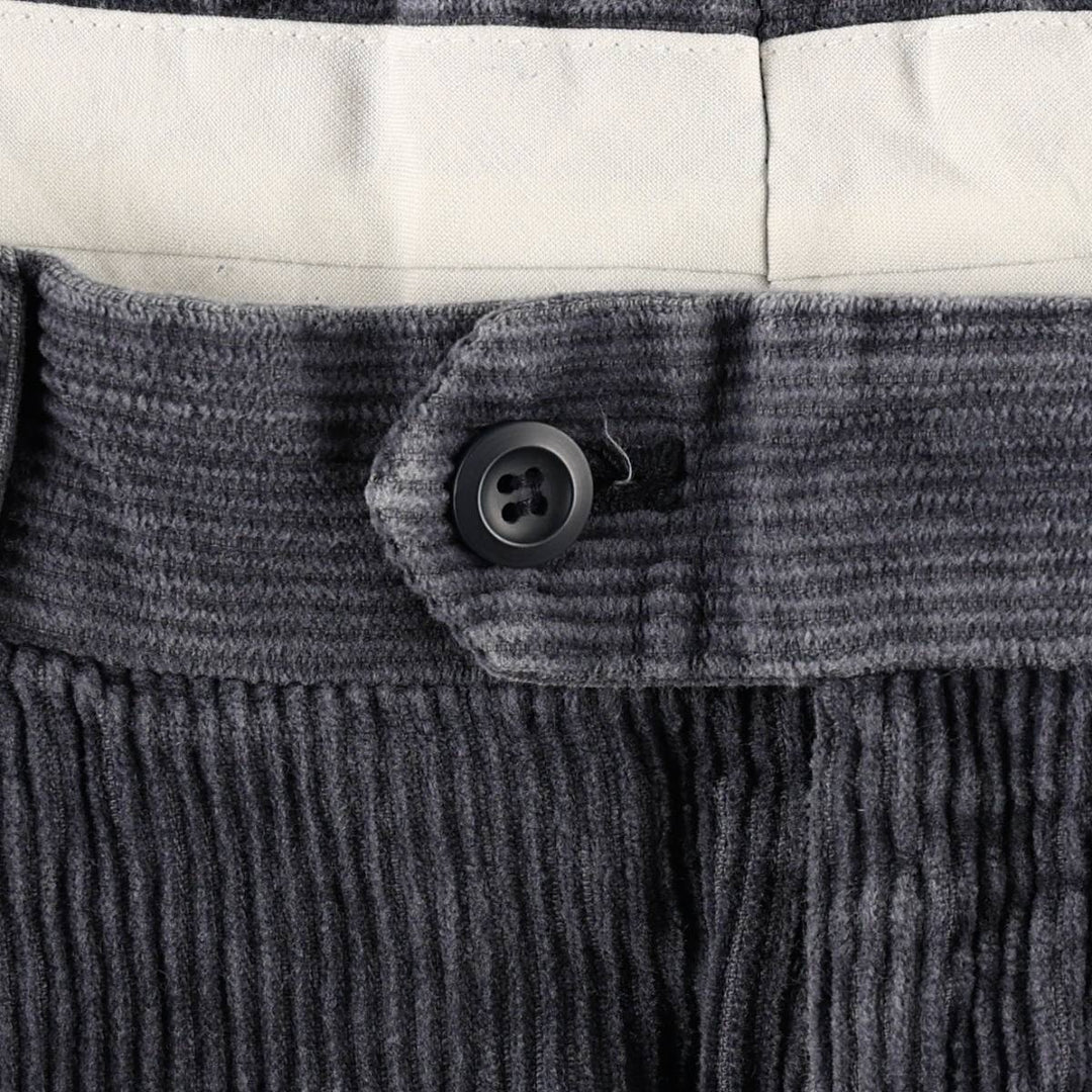 Louis Raphael BRAGGI Two-pleat Corduroy Pants, Men's Size W32 cotton Charcoal Vintage Second Hand