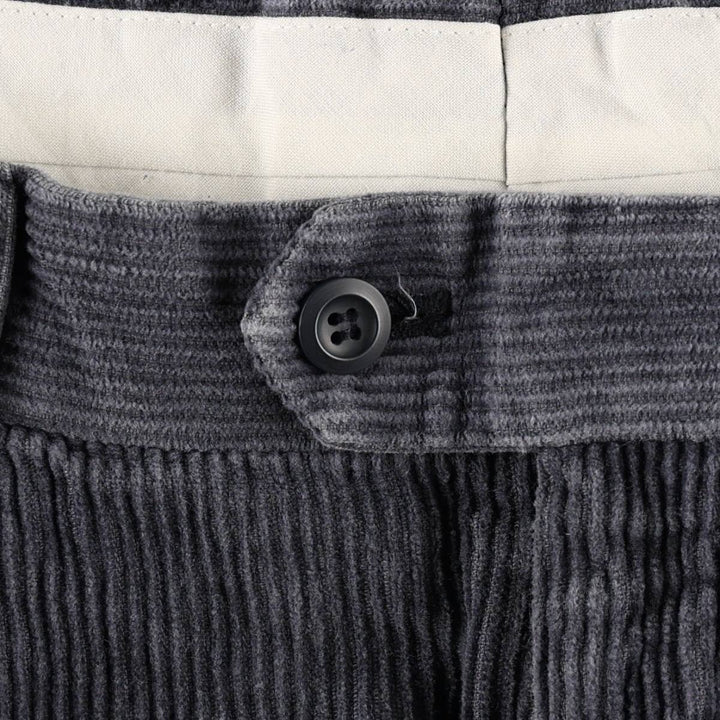 Louis Raphael BRAGGI Two-pleat Corduroy Pants, Men's Size W32 cotton Charcoal Vintage Second Hand