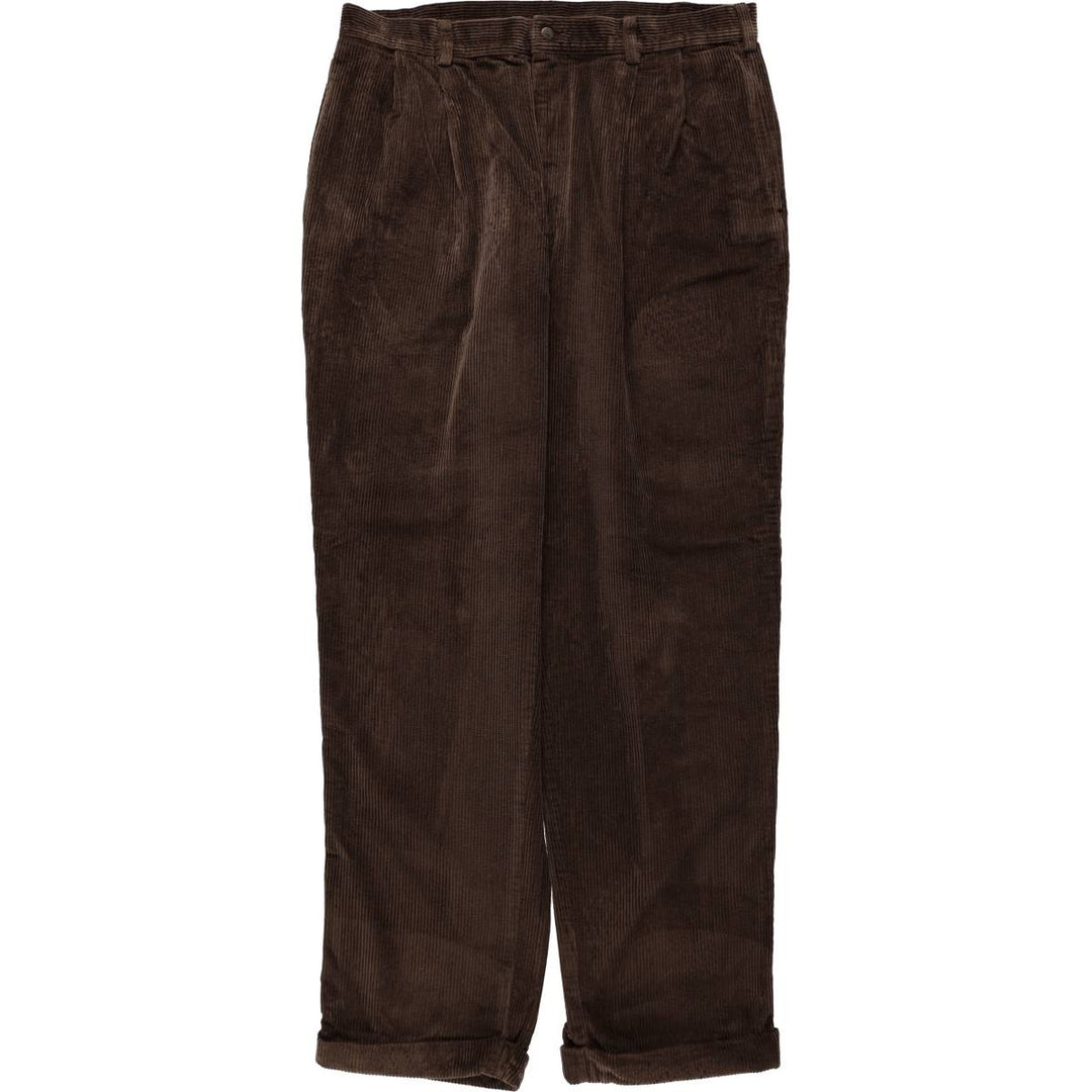 JOS. A. BANK Two-Pleat Corduroy Pants, Men's Size W36 (approx.) cotton brown type Vintage Second Hand