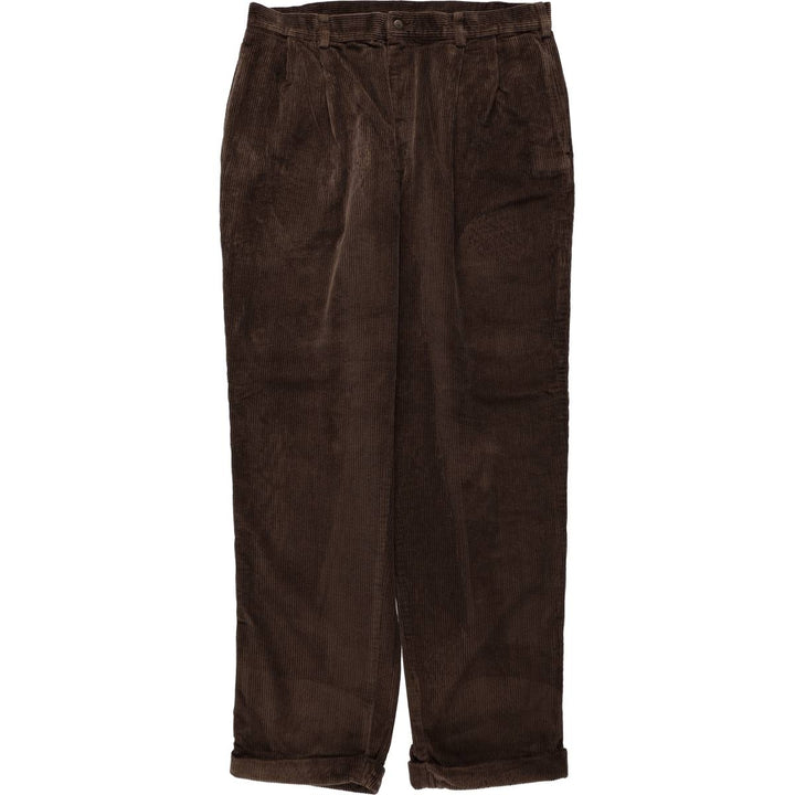 JOS. A. BANK Two-Pleat Corduroy Pants, Men's Size W36 (approx.) cotton brown type Vintage Second Hand