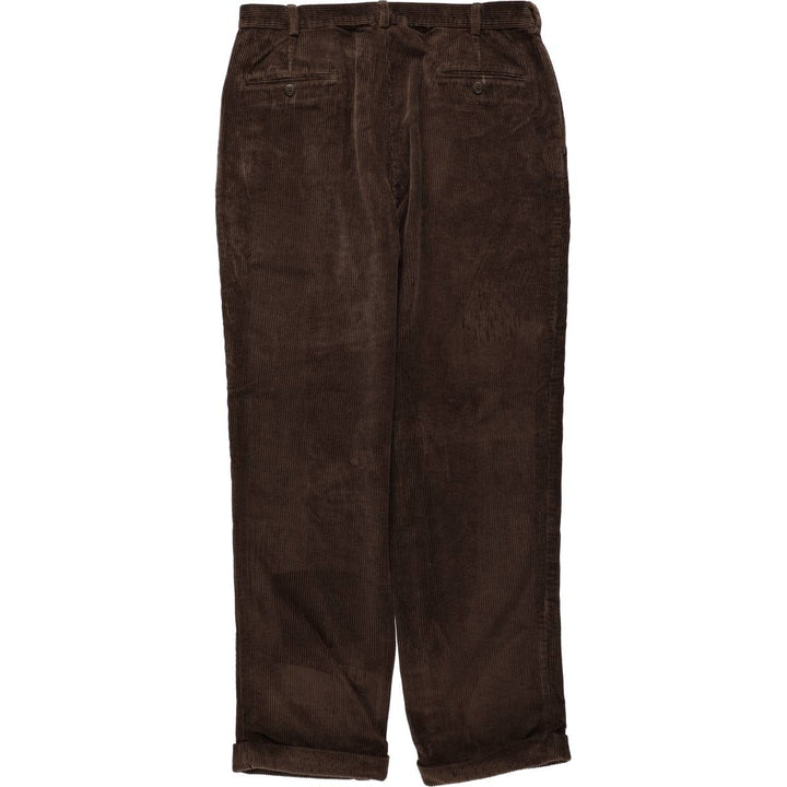 JOS. A. BANK Two-Pleat Corduroy Pants, Men's Size W36 (approx.) cotton brown type Vintage Second Hand