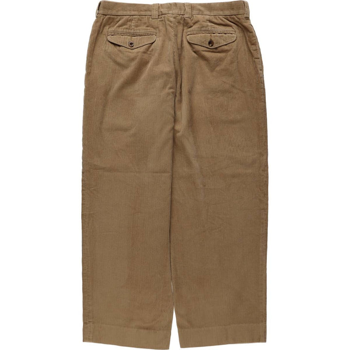 LLBean Natural Fit Corduroy Pants, Men's Size W36 (approx.) cotton Beige type Vintage Second Hand
