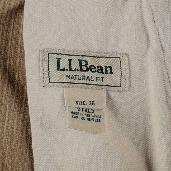 LLBean Natural Fit Corduroy Pants, Men's Size W36 (approx.) cotton Beige type Vintage Second Hand