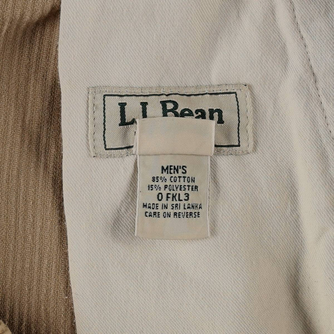 LLBean Natural Fit Corduroy Pants, Men's Size W36 (approx.) cotton Beige type Vintage Second Hand