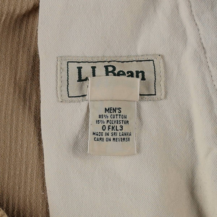 LLBean Natural Fit Corduroy Pants, Men's Size W36 (approx.) cotton Beige type Vintage Second Hand