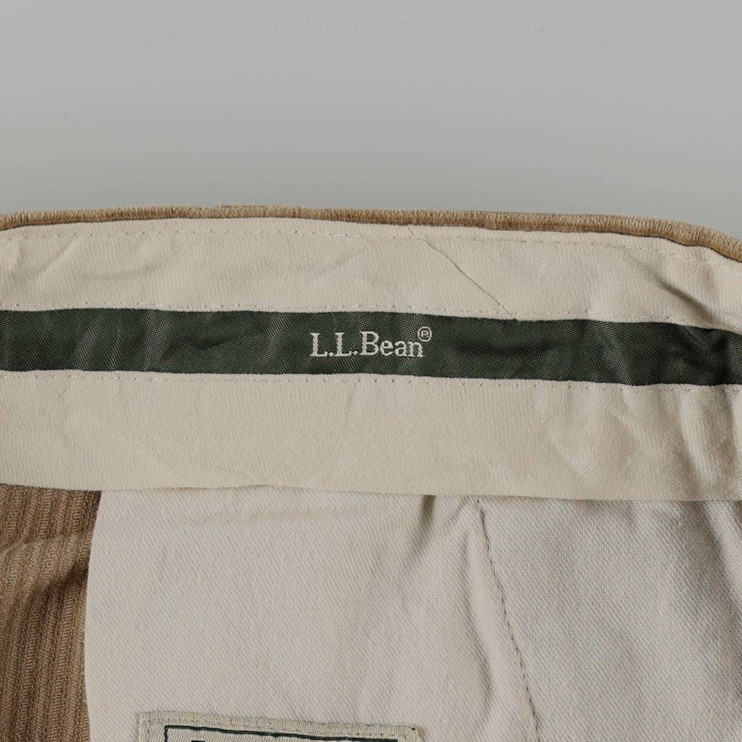 LLBean Natural Fit Corduroy Pants, Men's Size W36 (approx.) cotton Beige type Vintage Second Hand