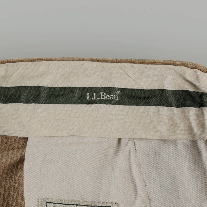 LLBean Natural Fit Corduroy Pants, Men's Size W36 (approx.) cotton Beige type Vintage Second Hand
