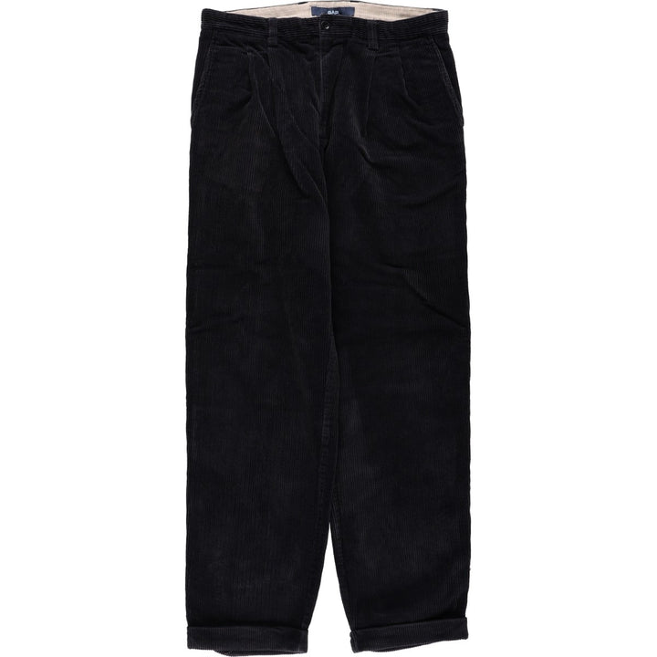 2000'S GAP EASY FIT Two-Pleat Corduroy Pants, Men's Size W33 (approx.) cotton black type Vintage Second Hand