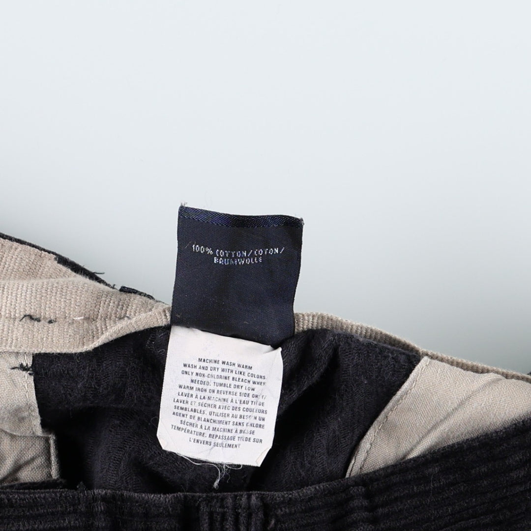 2000'S GAP EASY FIT Two-Pleat Corduroy Pants, Men's Size W33 (approx.) cotton black type Vintage Second Hand