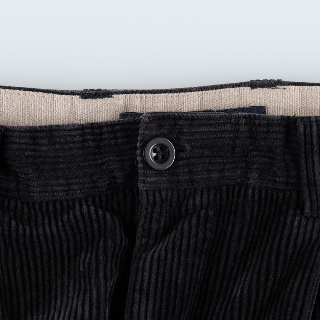 2000'S GAP EASY FIT Two-Pleat Corduroy Pants, Men's Size W33 (approx.) cotton black type Vintage Second Hand