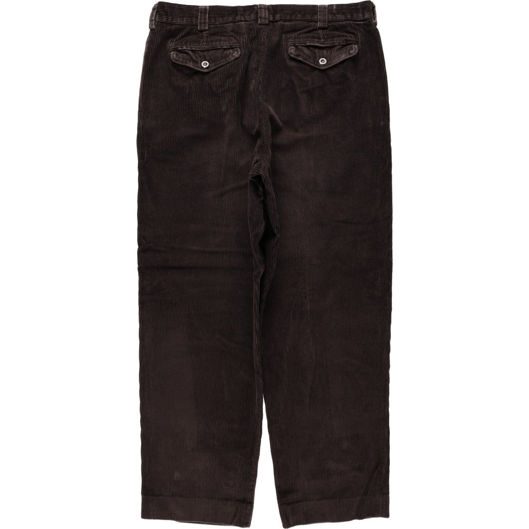 LLBean Two-pleat Corduroy Pants, Men's, Size W36 cotton brown type Vintage Second Hand
