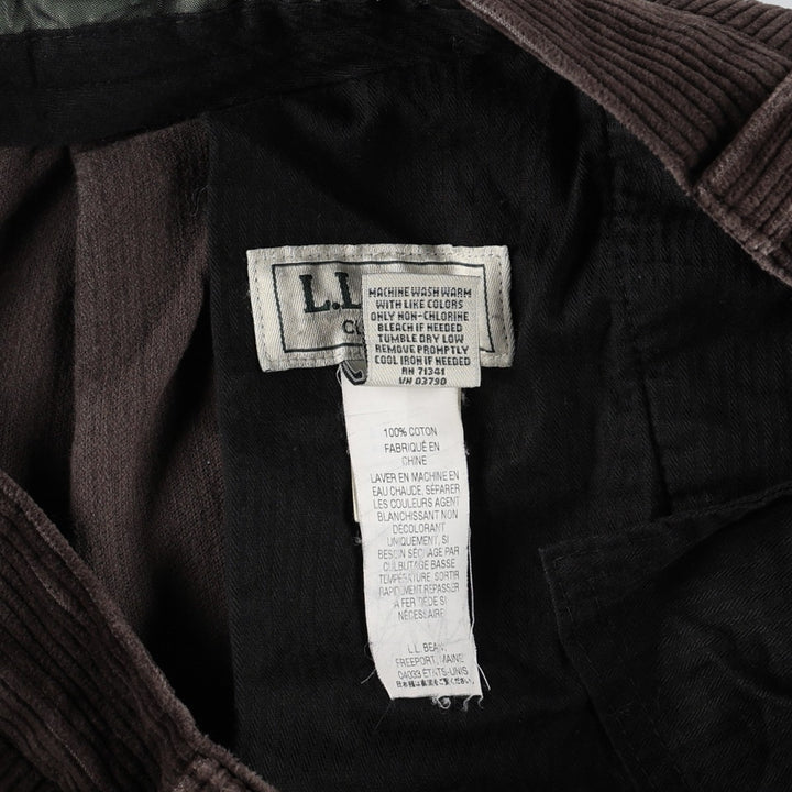 LLBean Two-pleat Corduroy Pants, Men's, Size W36 cotton brown type Vintage Second Hand